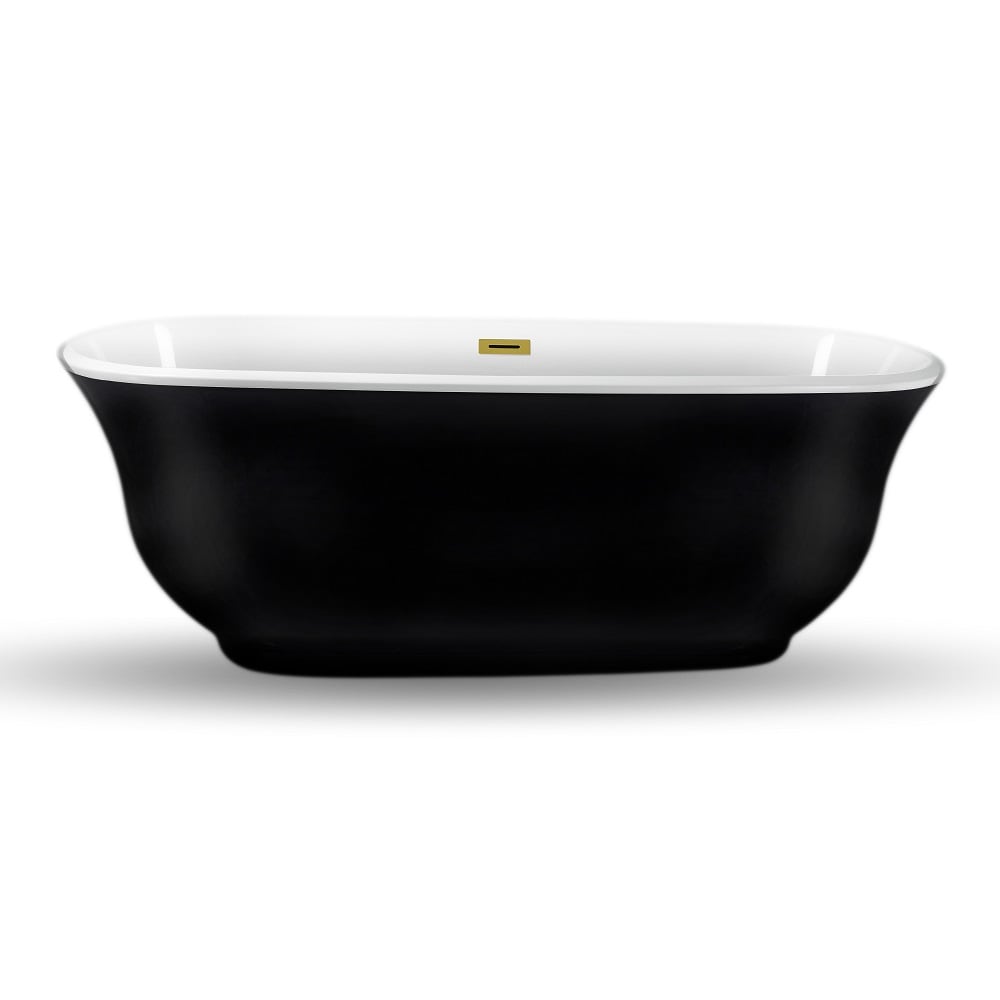 67 inch Streamline NPT9663GLD Freestanding Bathtub with Internal Drain