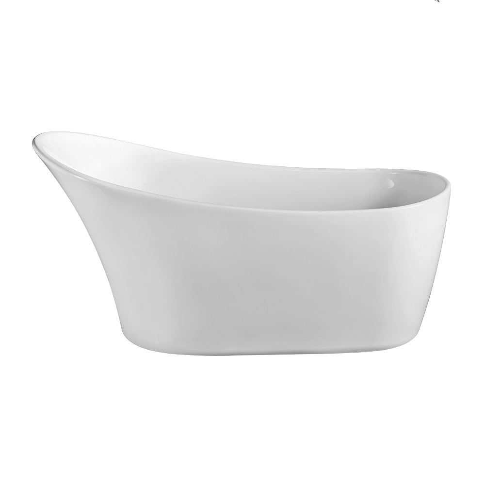 63 inch Streamline NPT9821GLD Soaking Freestanding Bathtub with Internal Drain