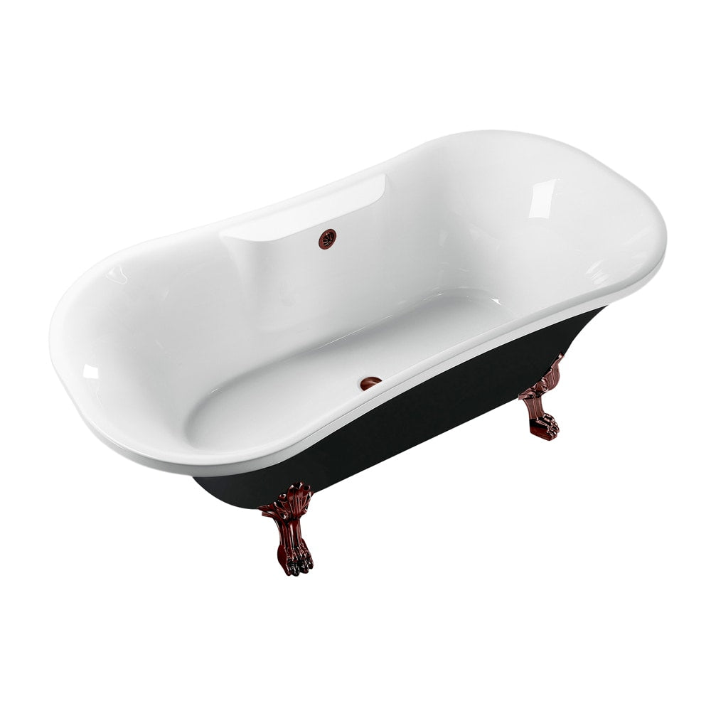68 inch Streamline NPT9103ORB-ORB Clawfoot Bathtub with External Drain