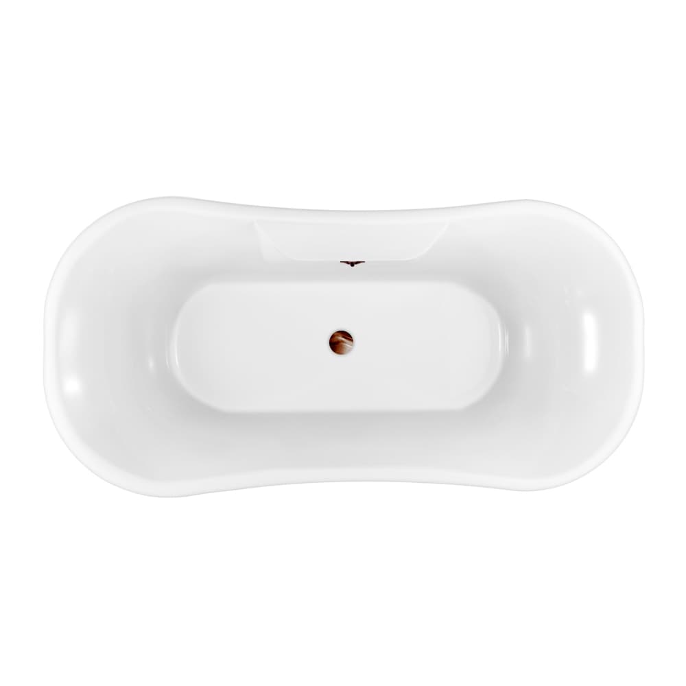 68 inch Streamline NPT9103ORB-ORB Clawfoot Bathtub with External Drain