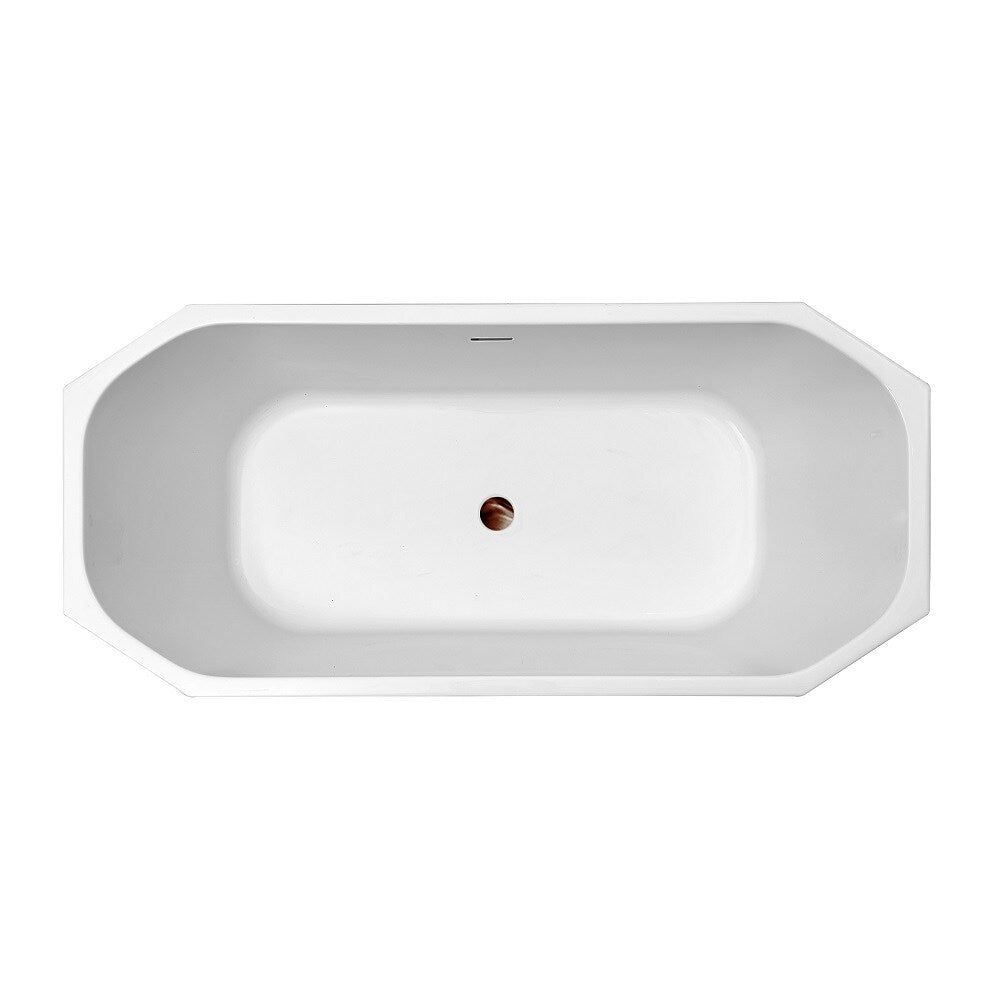 63 inch Streamline NPT9630ORB Freestanding Bathtub with Internal Drain