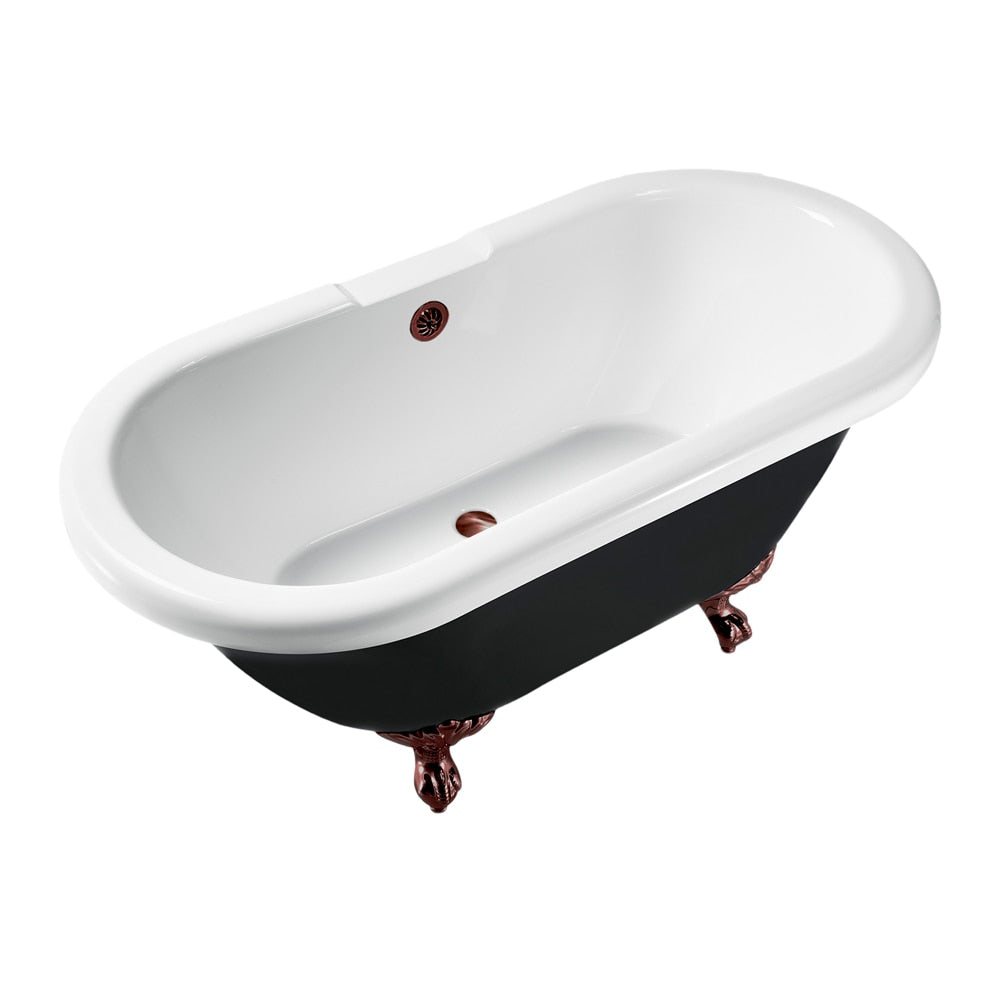 Baignoire sur pattes Streamline NPT91120ORB-ORB de 59 pouces avec drain externe