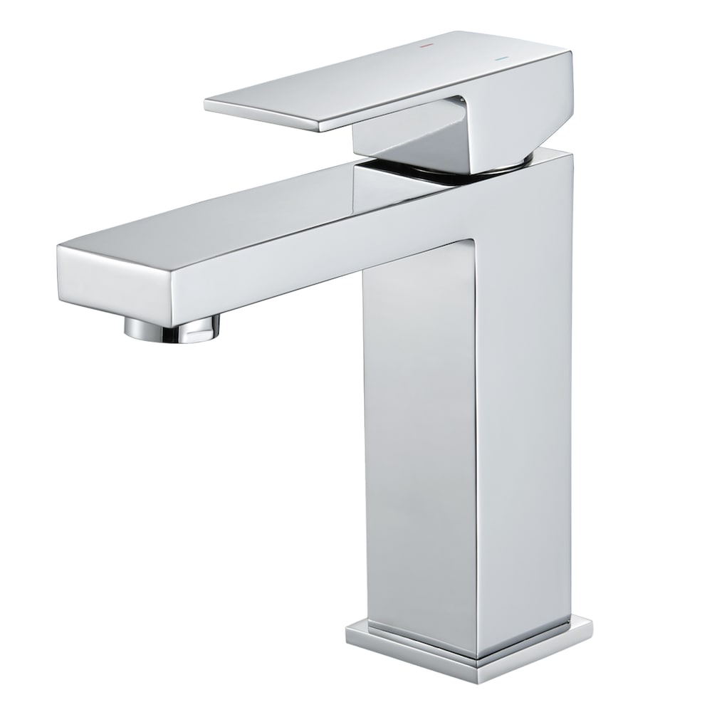 Robinet de salle de bain à poignée unique Augusta en chrome avec bonde escamotable