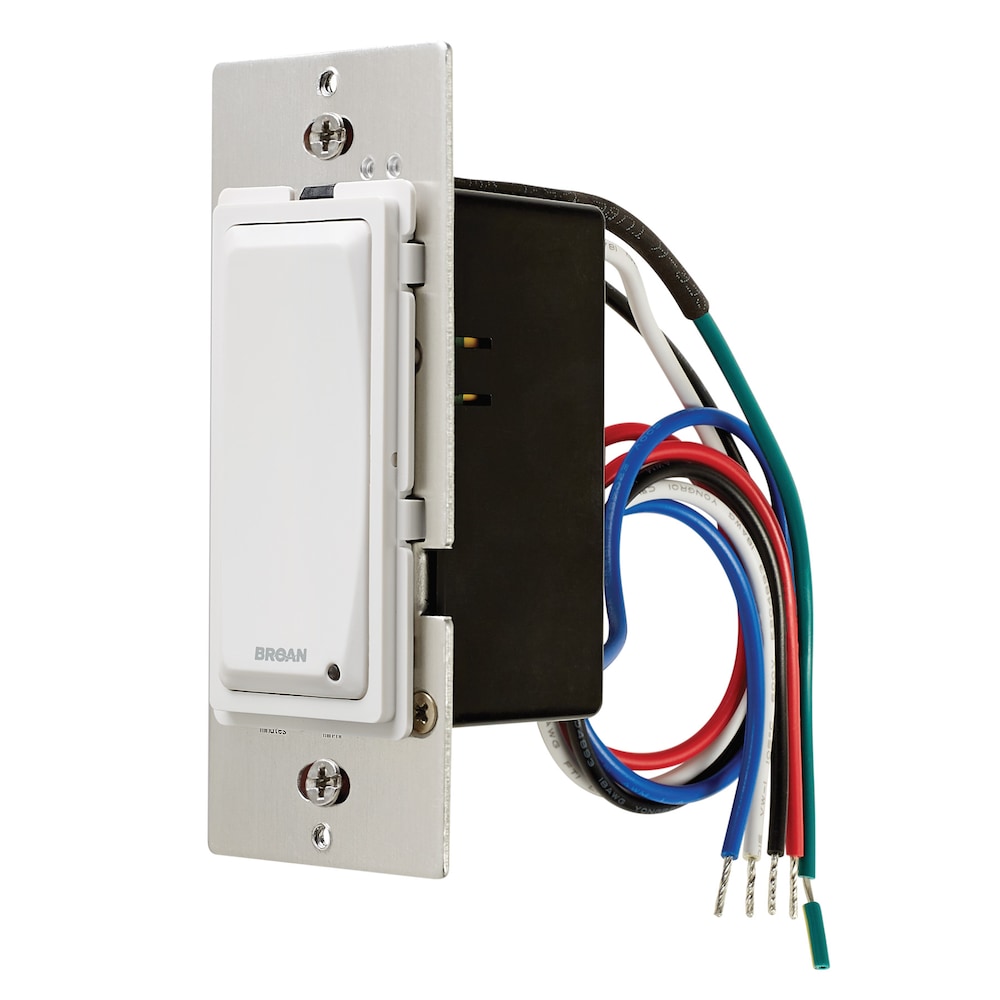 Commande murale/minuterie d'arrêt différé pour ventilateur de salle de bain