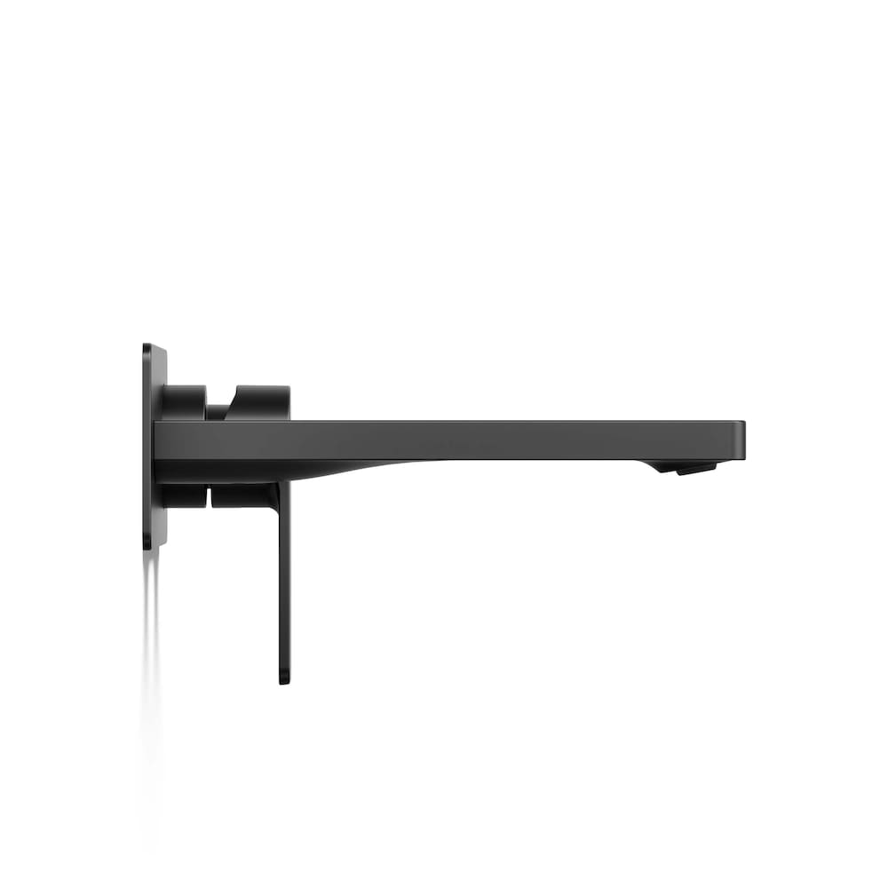 Parallel Wall-mount single-handle bathroom sink faucet,Black