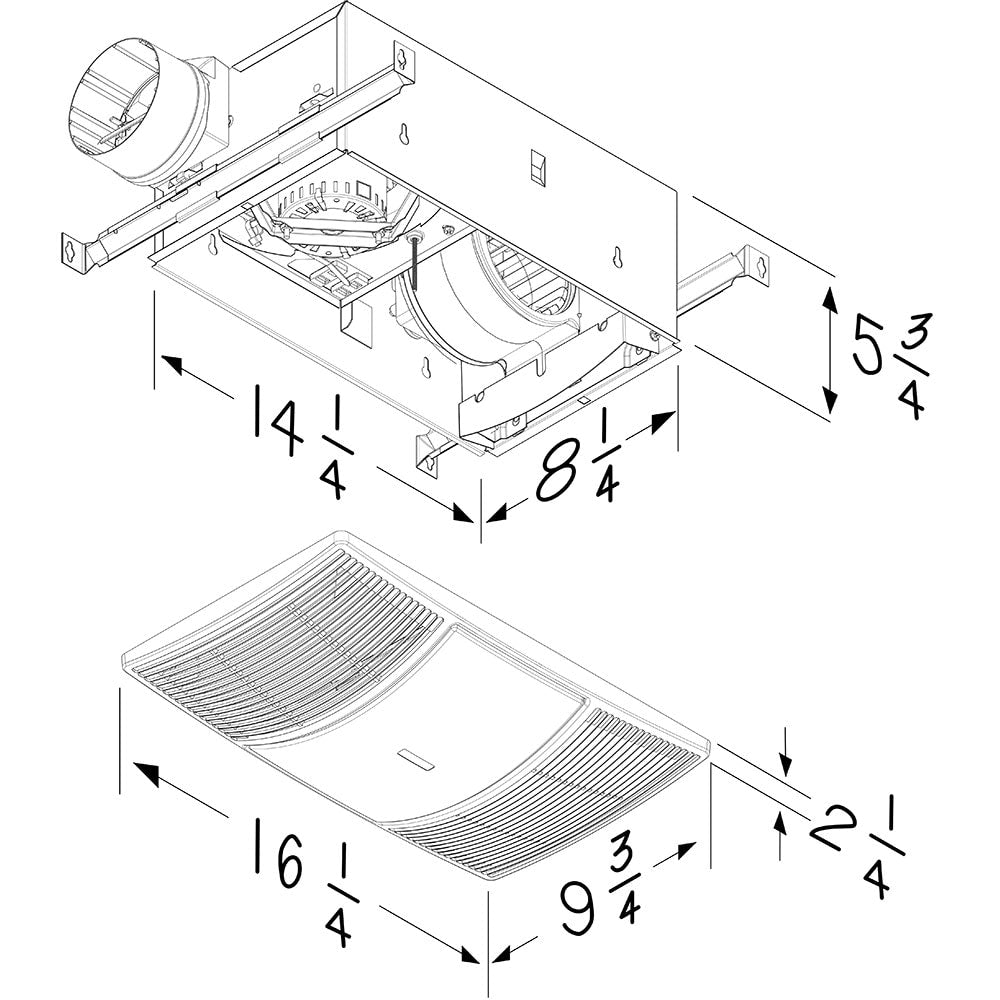 Chauffage et ventilateur de salle de bain PowerHeat 80 CFM 1,5 Sones (pour les pièces jusqu'à 75 pi2)