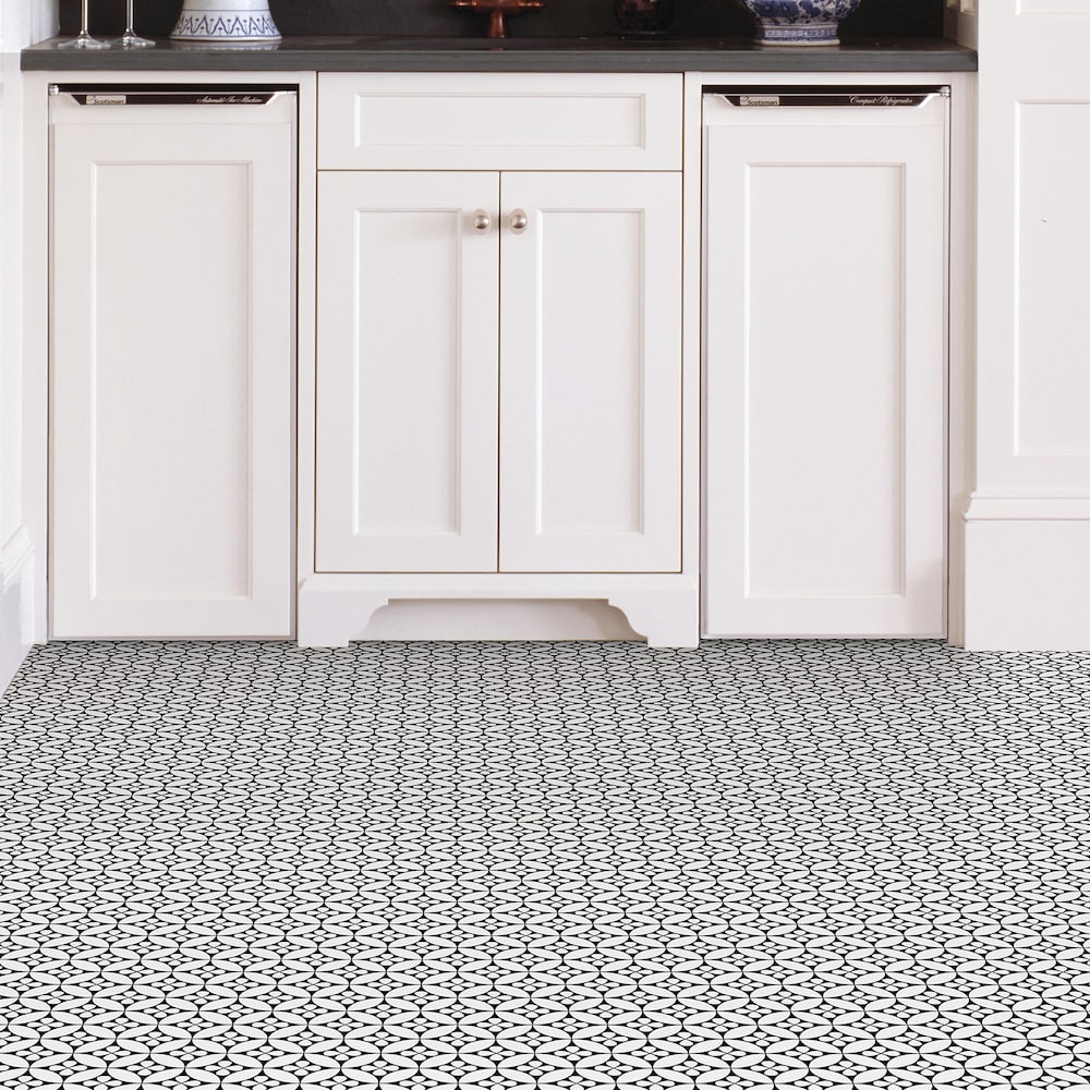 Carreaux de vinyle autocollants Fleur de 12 po x 12 po (20 pi2/caisse)