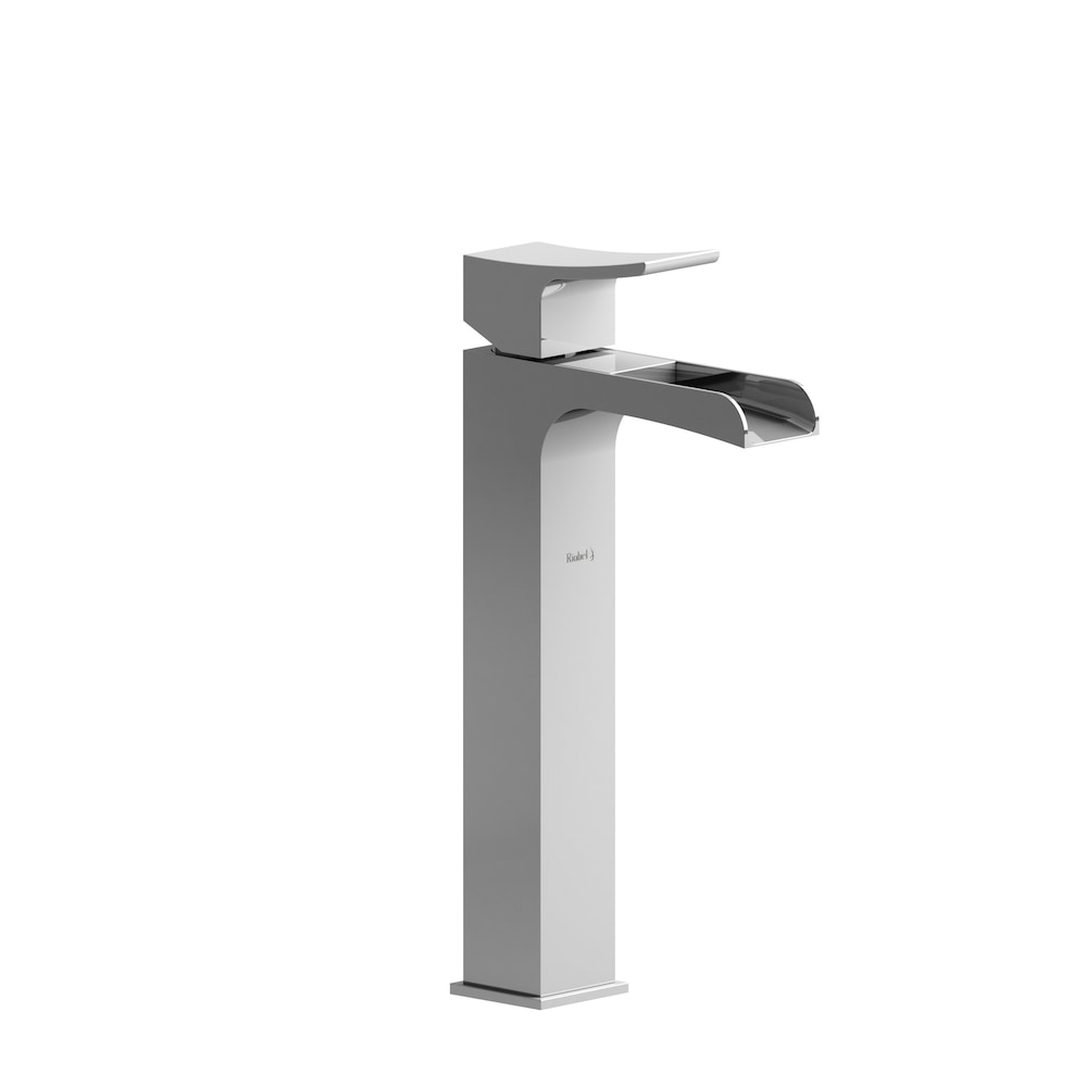 Robinet de lavabo à trou unique Zendo à bec ouvert haut en chrome