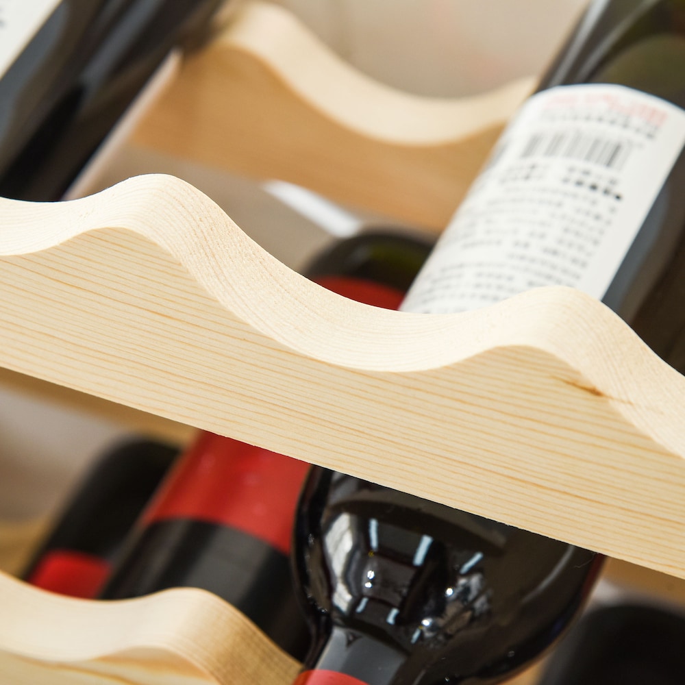 Freestanding 8-Tier Solid Wood Wine Rack Stackable Holder 72-Bottle