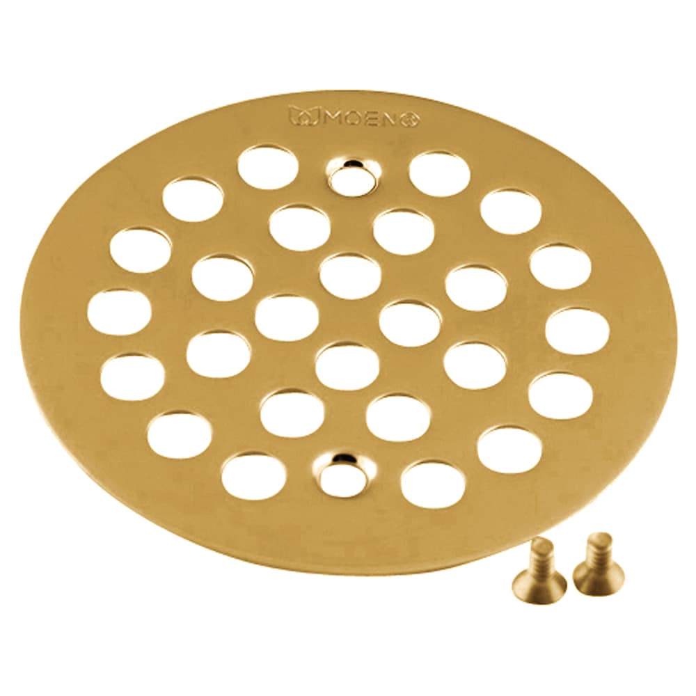 Couvercle de drain de baignoire et de douche en laiton, or brossé