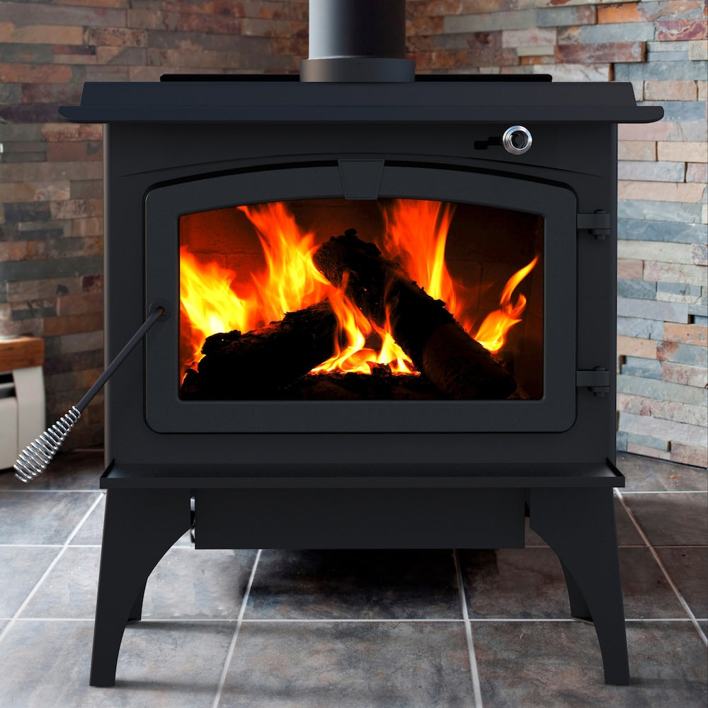 2,200 sq. ft. EPA Certified Wood Stove with Stainless Steel Ash Lip and Blower