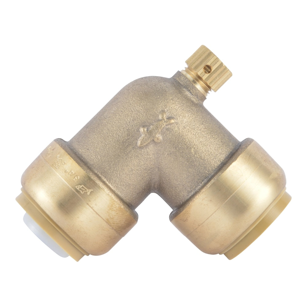 Coude SharkBite de 3/4 po avec drain