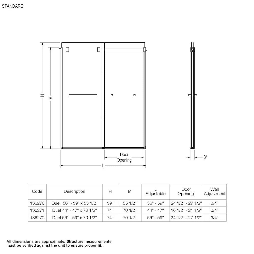 Ensemble de douche pour baignoire NexTile de 60 po L x 30 po l x 81,25 po H avec contour de baignoire en carreaux de métro blancs, niche intégrée, porte coulissante noire mate, baignoire AcrylX avec drain à gauche et revêtement brut au-dessus du sol