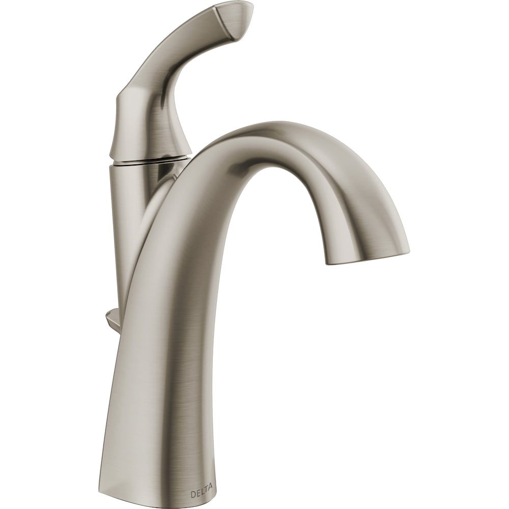Robinet de lavabo de salle de bain à poignée unique Sandover à montage sur le pont, nickel brossé SpotShield