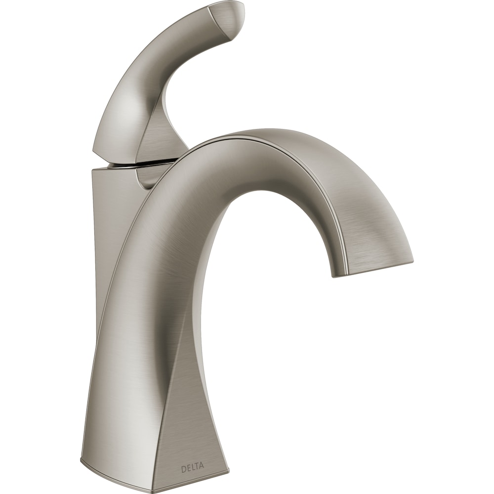 Robinet de lavabo de salle de bain à poignée unique Downing à montage sur pont en nickel brossé SpotShield