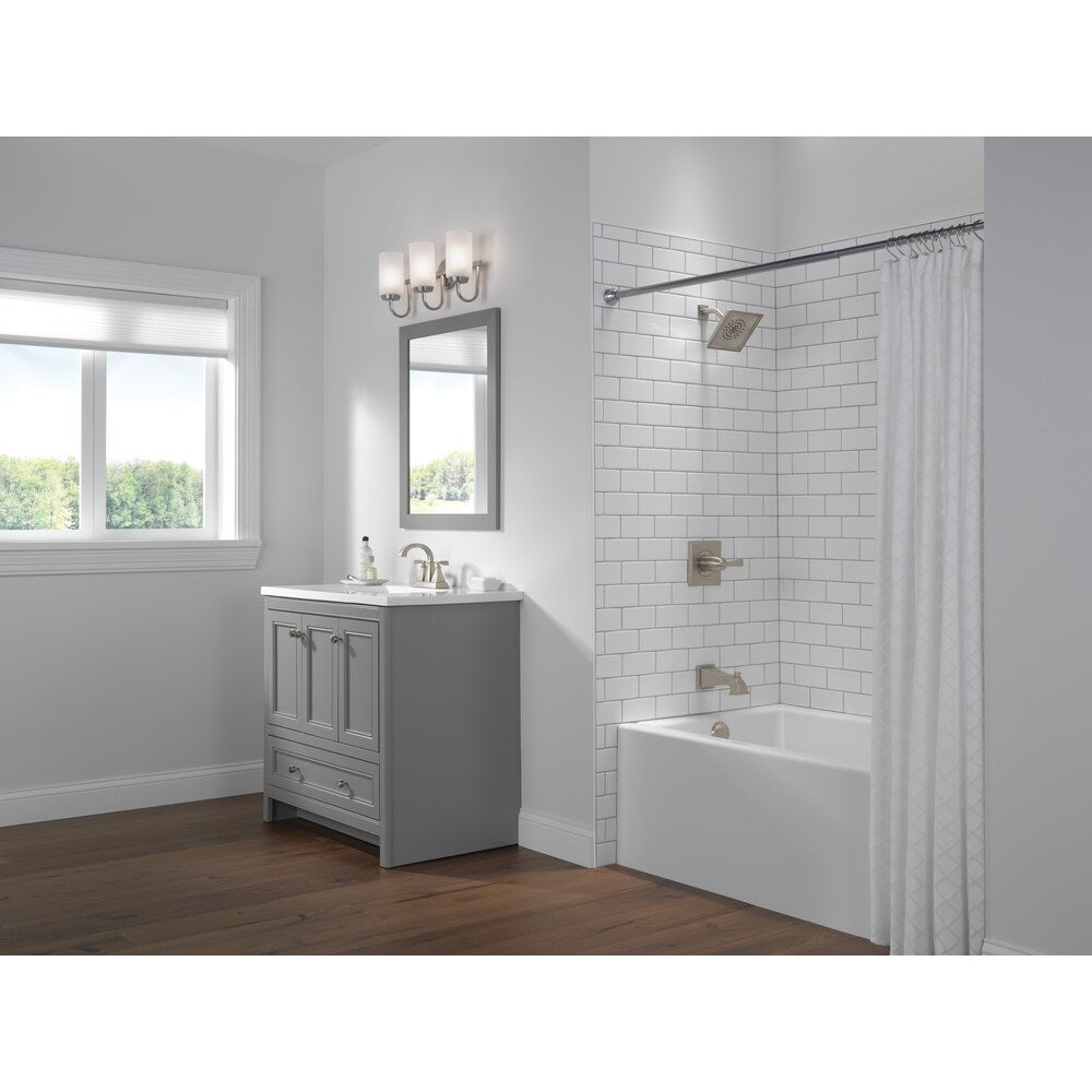 Robinet de lavabo de salle de bain à 2 poignées Lakewood en nickel brossé SpotShield