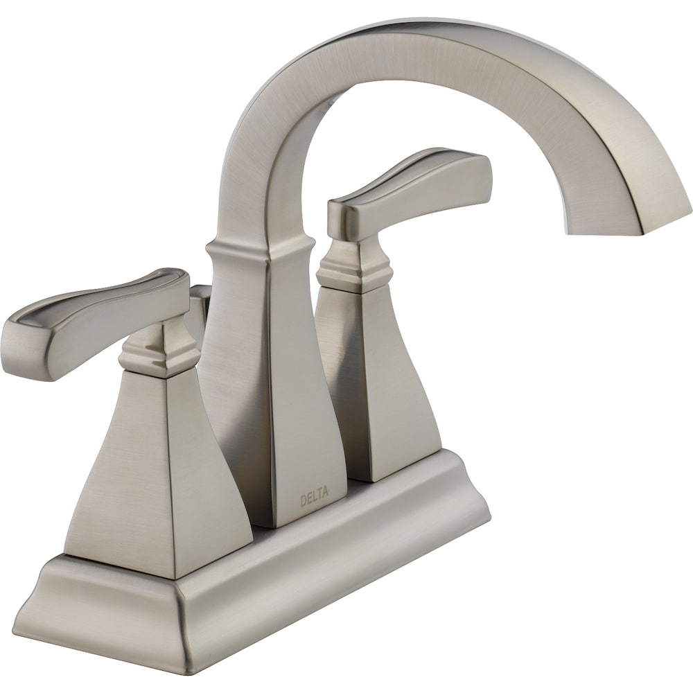 Robinet de lavabo de salle de bain à 2 poignées Lakewood en nickel brossé SpotShield