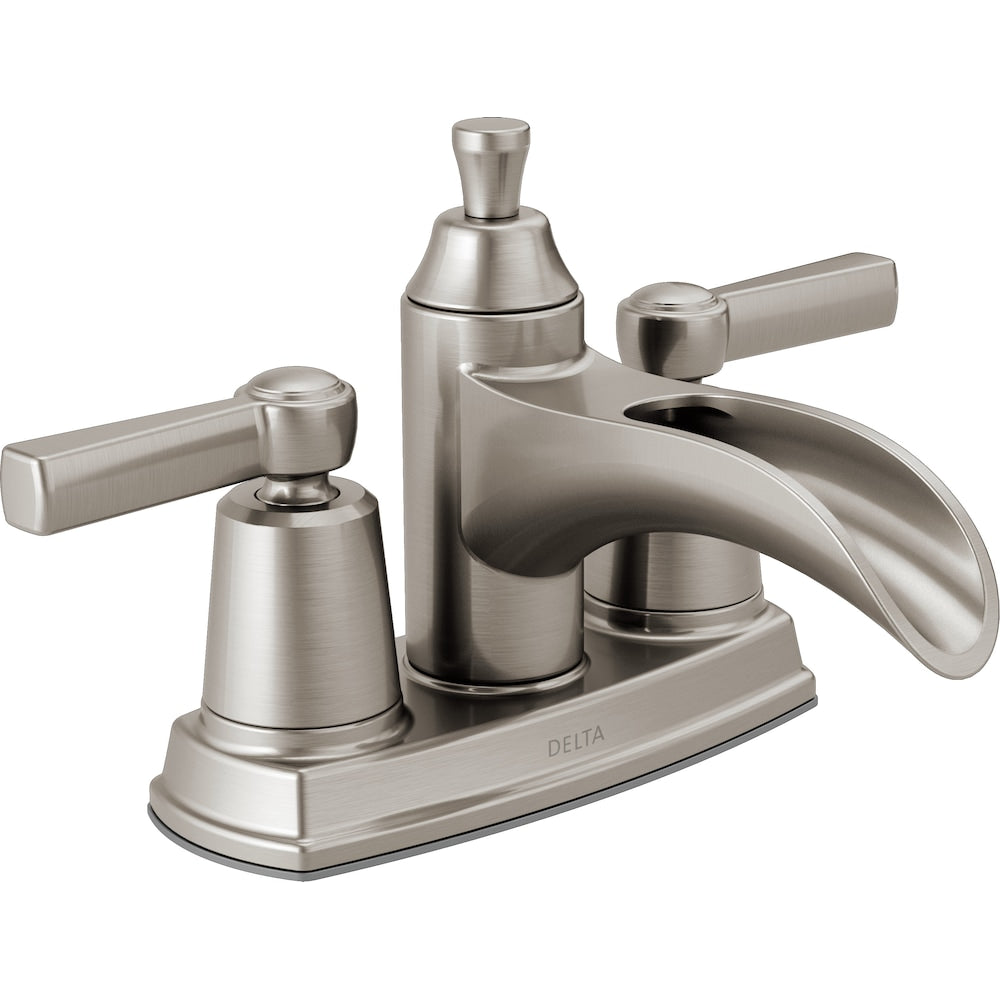 Robinet de lavabo de salle de bain à 2 poignées Davis en nickel brossé SpotShield