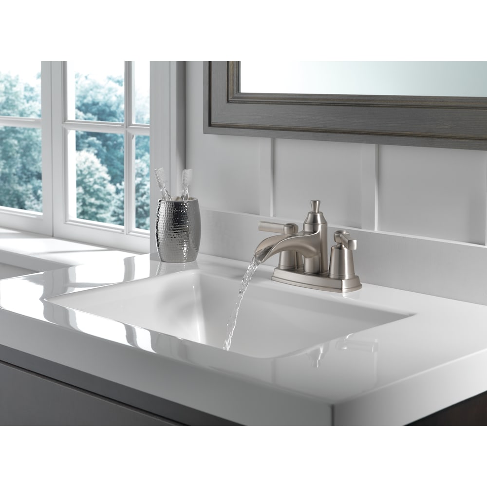 Robinet de lavabo de salle de bain à 2 poignées Davis en nickel brossé SpotShield