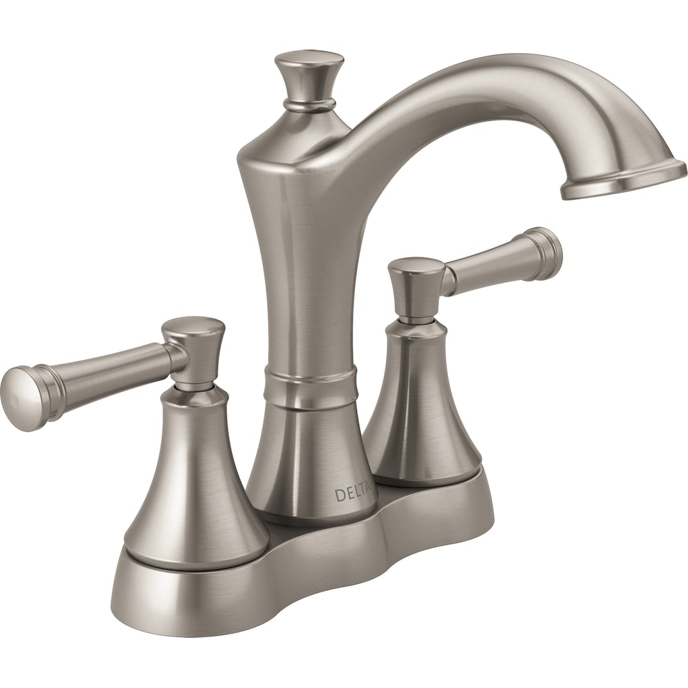 Robinet de lavabo de salle de bain à 2 poignées central Valdosta en nickel brossé SpotShield