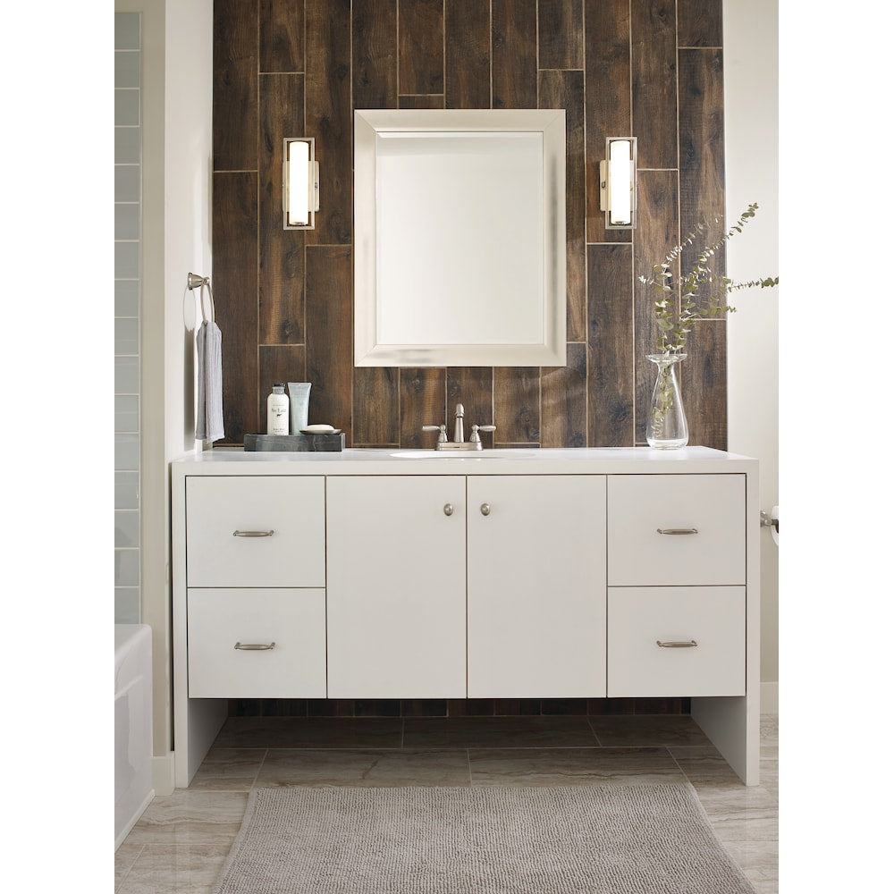 2 Handle Bathroom Sink Faucet in Brushed Nickel