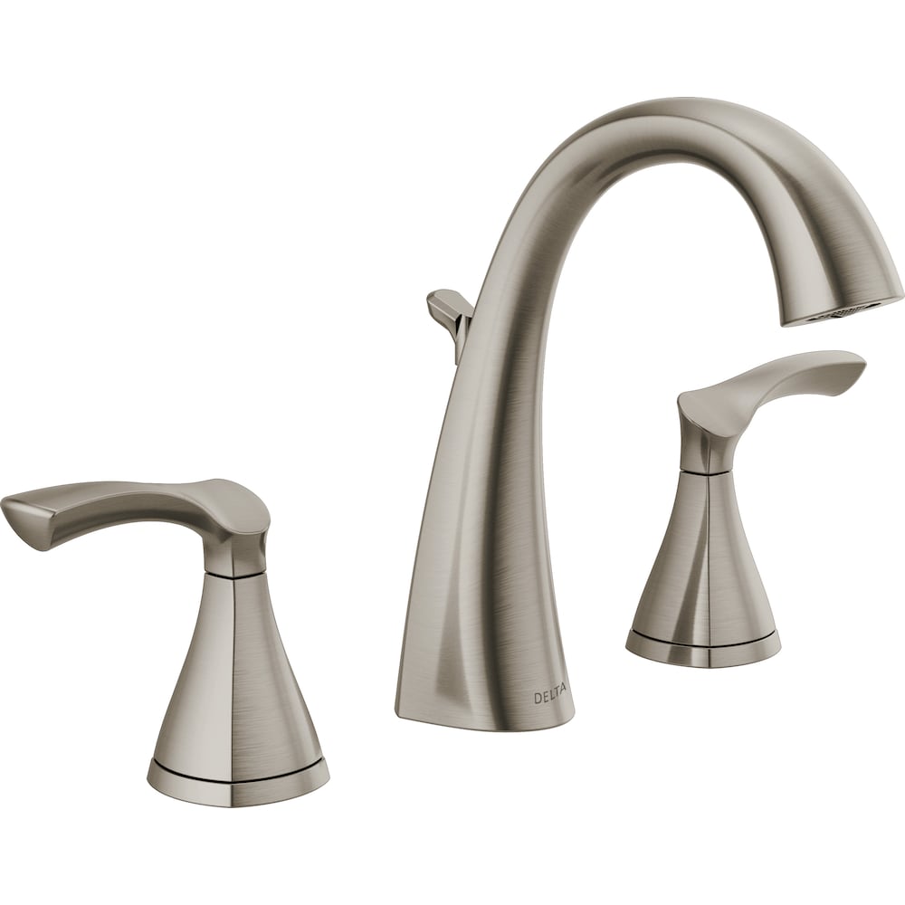 Robinet de lavabo à deux poignées Sandover en nickel brossé SpotShield