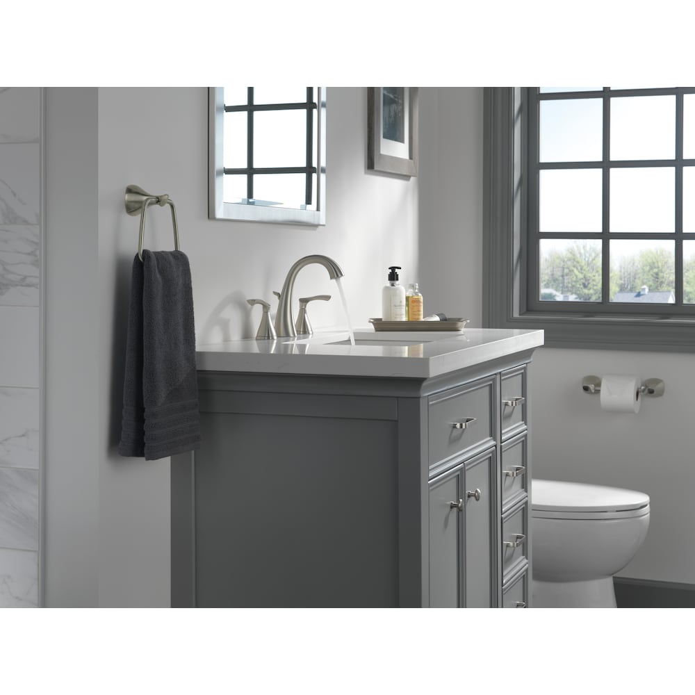 Robinet de lavabo à deux poignées Sandover en nickel brossé SpotShield
