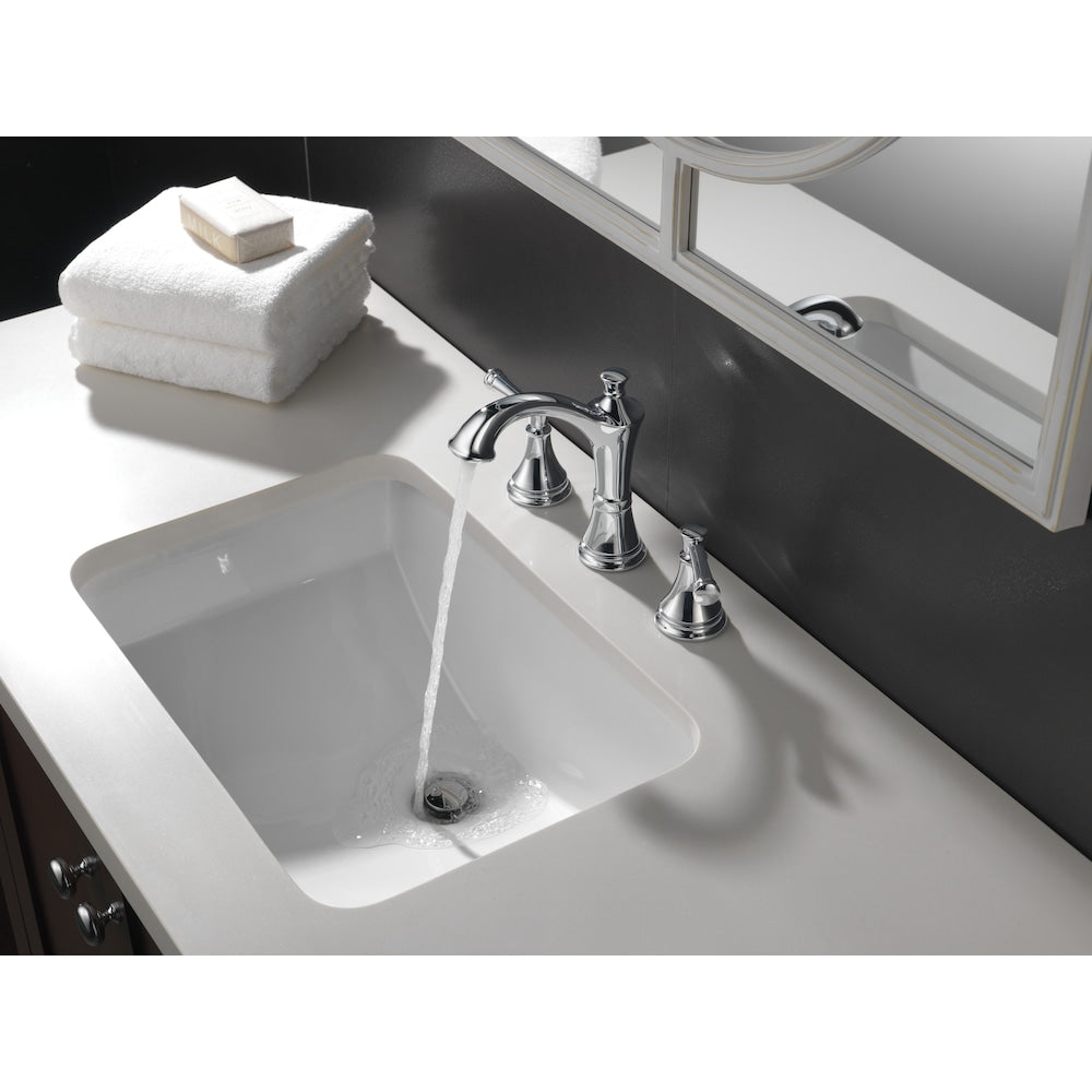 Robinet de salle de bain à deux poignées Valdosta en chrome