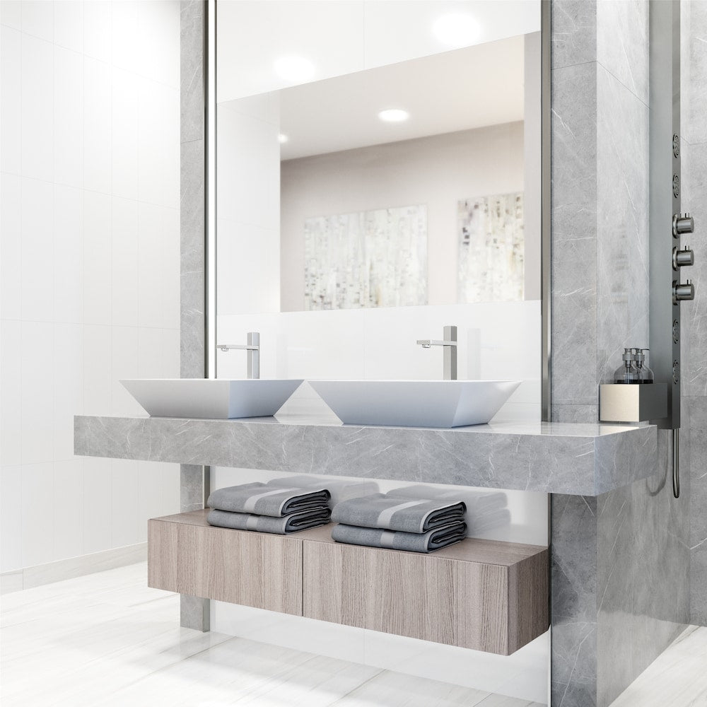 Robinet de salle de bain à poignée unique et trou unique Nova en chrome