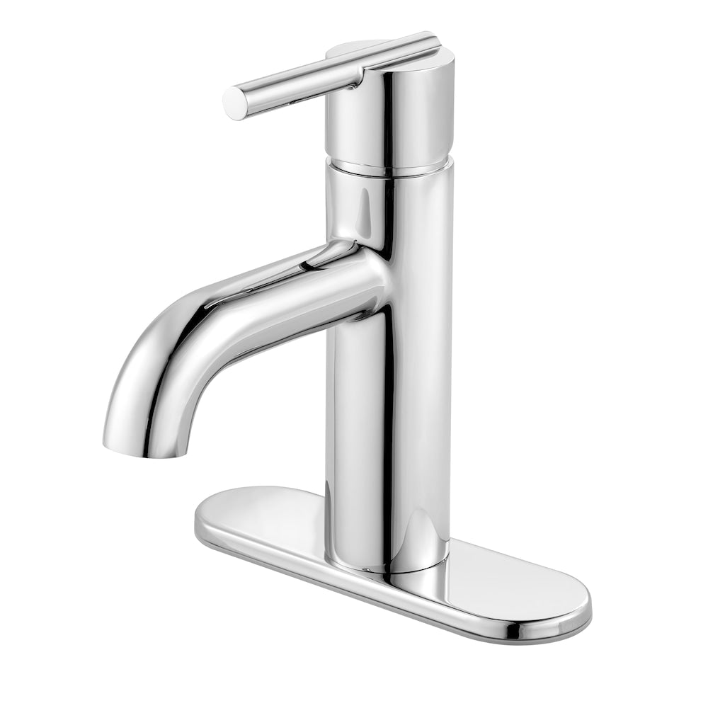 Robinet de lavabo de salle de bain Fullerton à poignée unique en chrome poli à 1 ou 3 trous