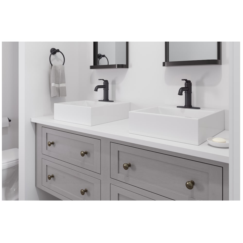 Breckenridge Single Handle 1 or 3 Hole Matte Black Bathroom Sink Faucet/Tap