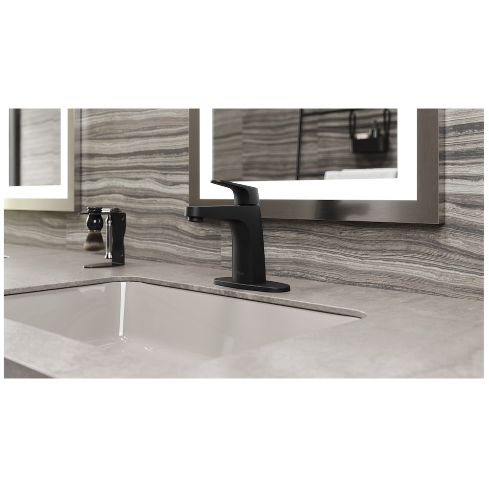 Matlock Single Handle 1 or 3 Hole Matte Black Bathroom Sink Faucet/Tap