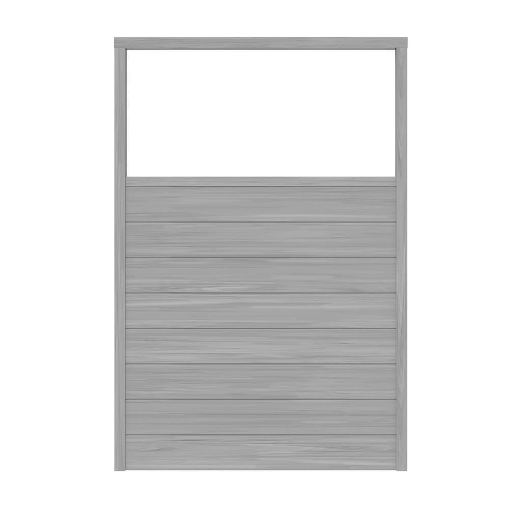 4' x 6' Vinyl Prvacy Fence Panel for 2'x4' Decoratave Panel Insert Driftwood Grey