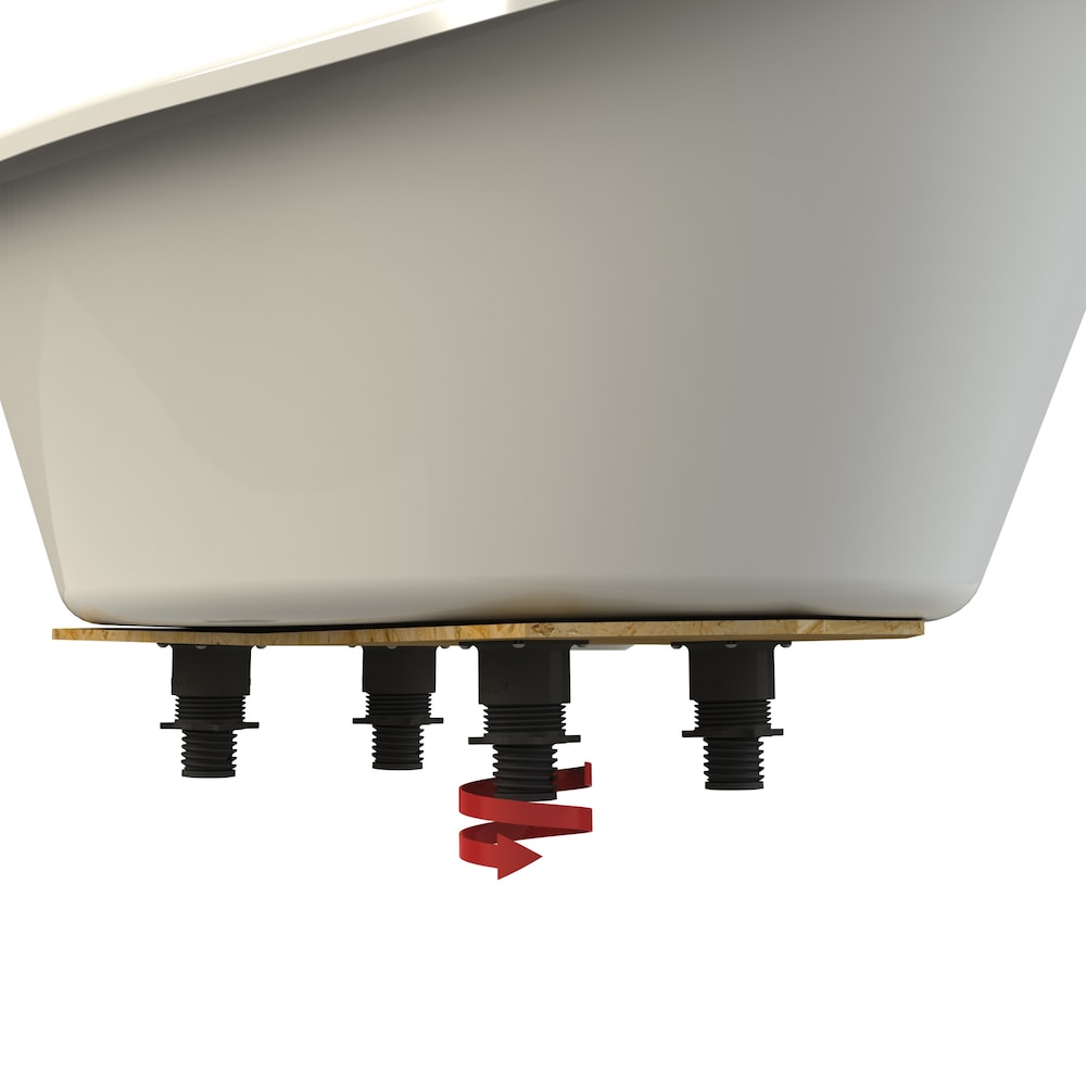 Baignoire autoportante rectangulaire en acrylique Lounge 2 pièces de 64 po L x 34 po l x 22 po H, drain d'extrémité, en blanc avec profondeur de trempage de 14,5 po