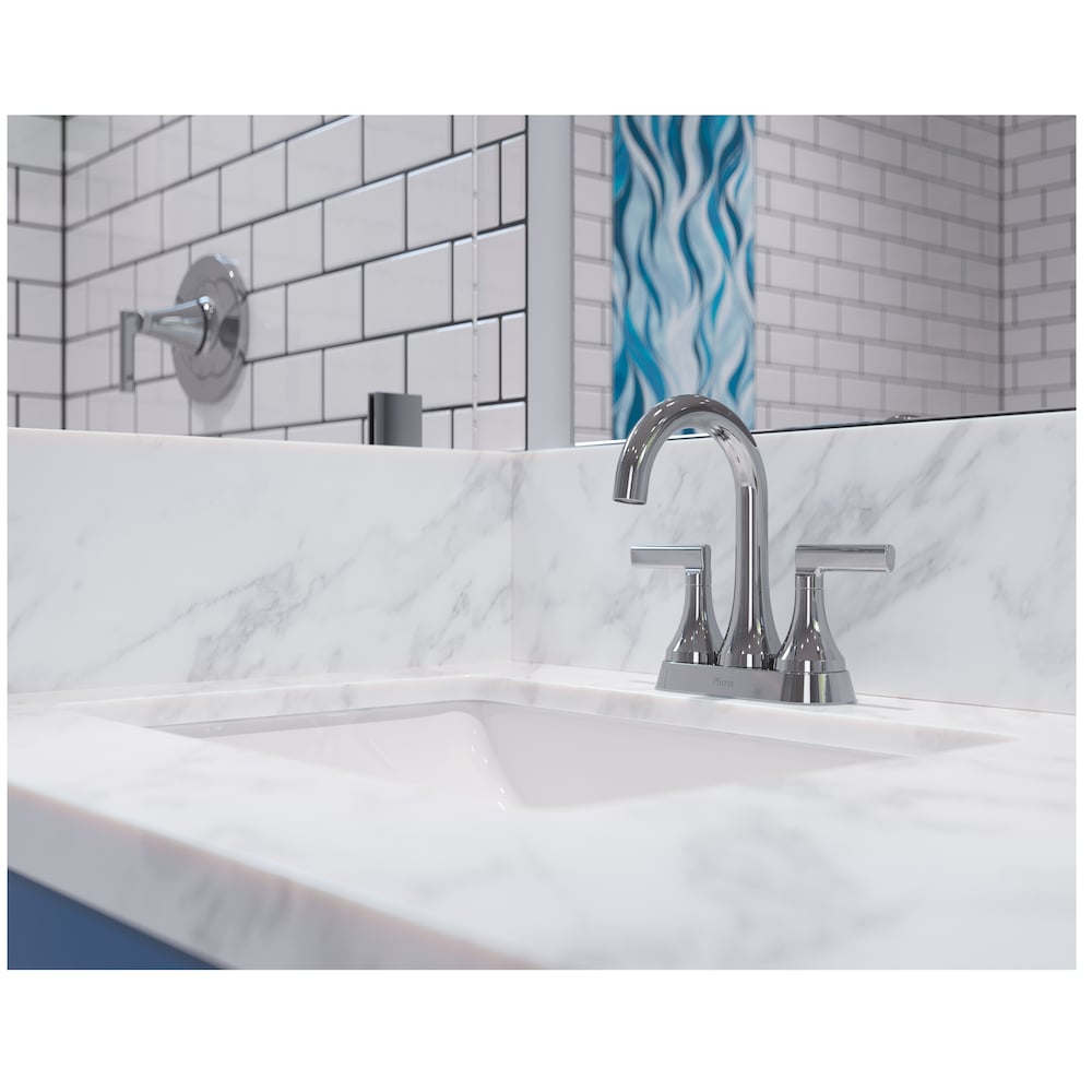 Vedra 2-Handle 4-inch Centerset Polished Chrome Bathroom Sink Faucet/Tap