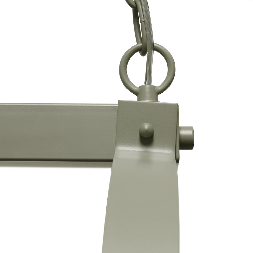 35.5 inch Slate 2 Light Kitchen Pot Rack with Downlights