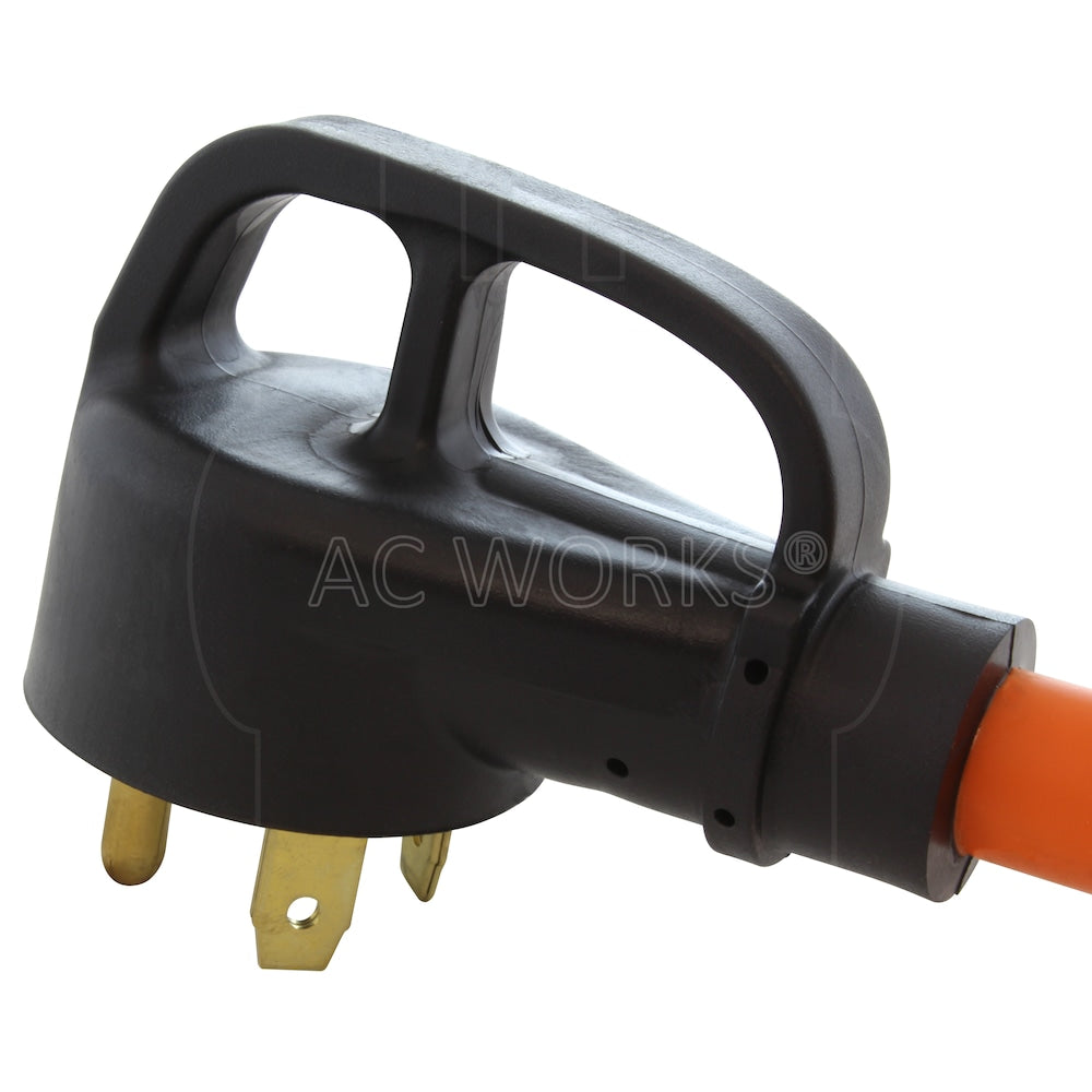 1.5FT 30A RV TT-30P Plug to 15/20A T-Blade Home Outlet with 20A Breaker