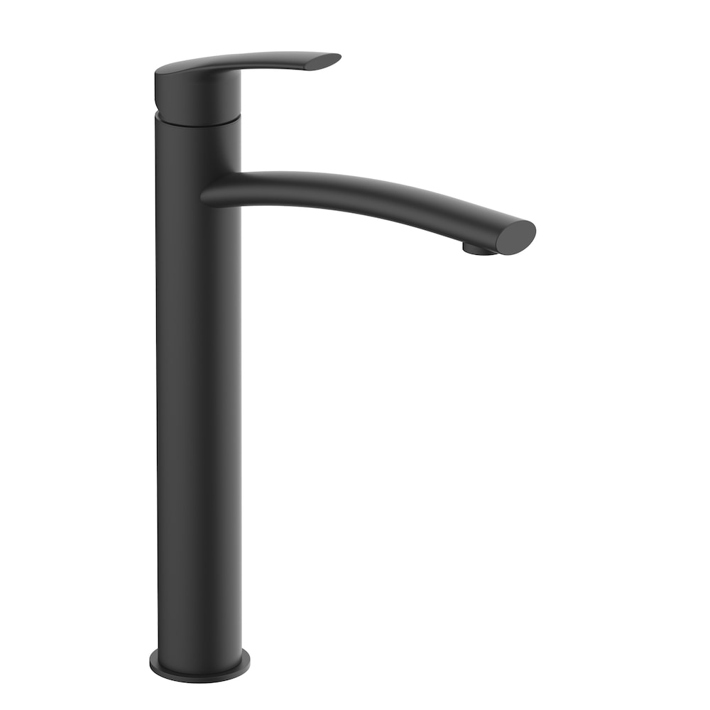 Robinet de salle de bain à poignée unique à trou unique Orielle en noir mat
