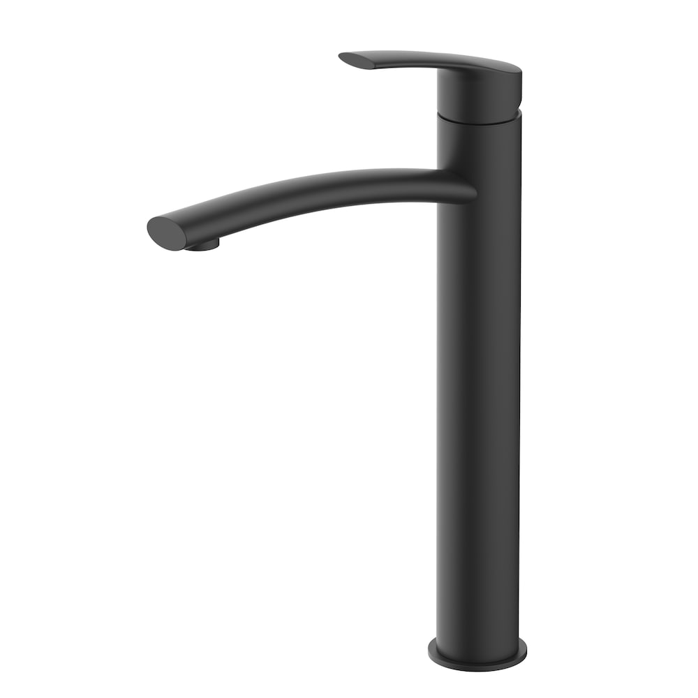 Robinet de salle de bain à poignée unique à trou unique Orielle en noir mat
