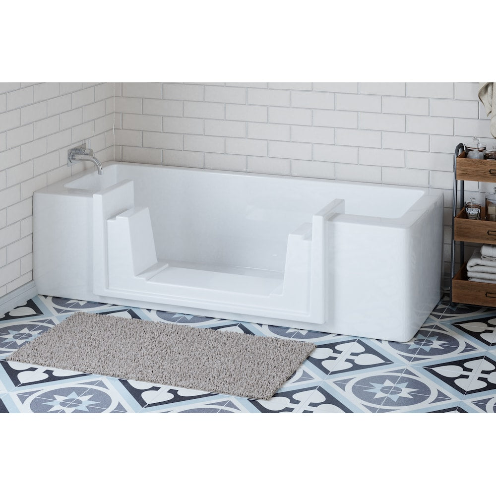 Système de conversion de baignoire à insertion Xtra Deep Walk-Thru en blanc