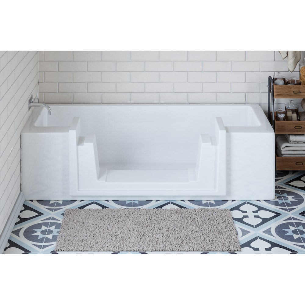 Système de conversion de baignoire à insertion Xtra Deep Walk-Thru en blanc