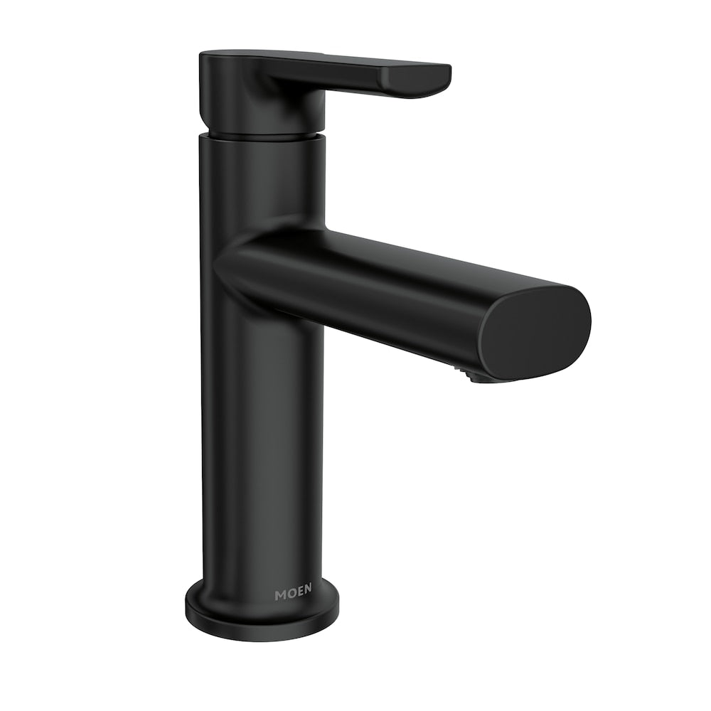 Meena Single Handle 4-inch Centerset/Single Hole Bathroom Sink Faucet/Tap with Deckplate in Matte Black (Valve Included)