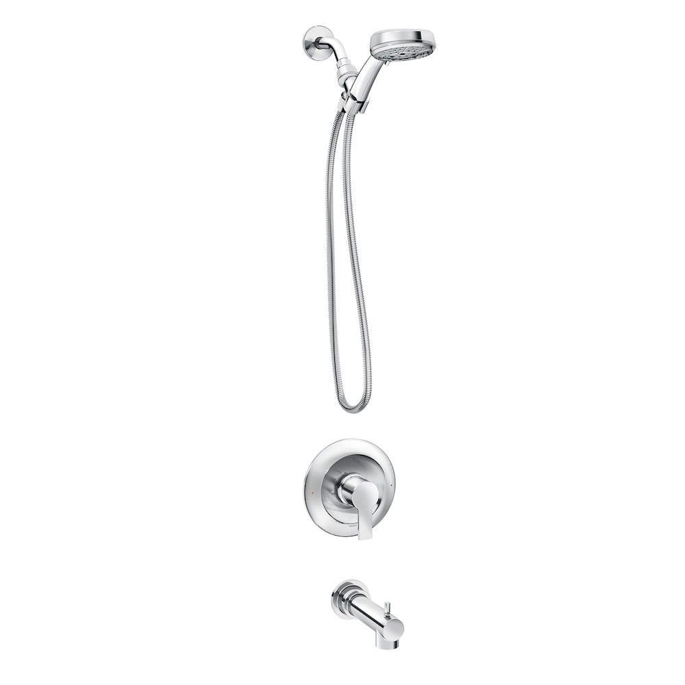 Douche de baignoire à 1 poignée Meena en chrome