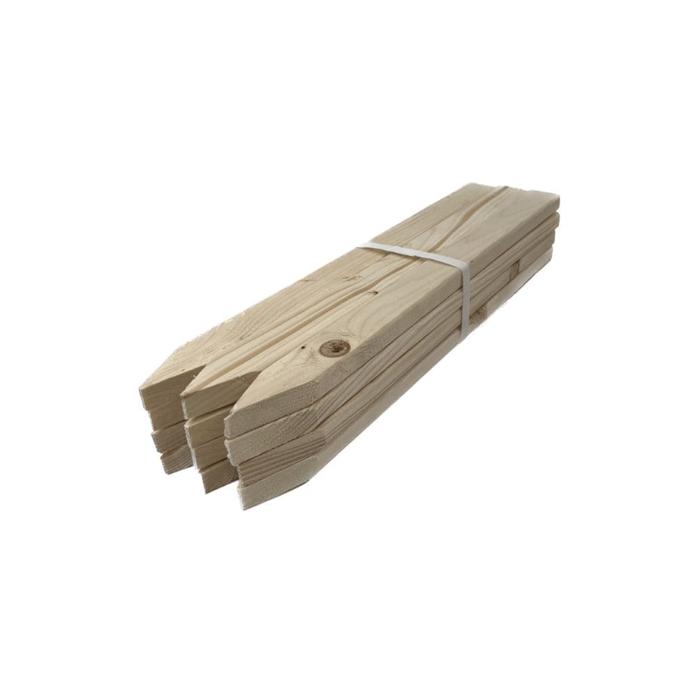 Piquet en bois pointu de 1 pouce X 2 pouces X 18 pouces (paquet de 12)