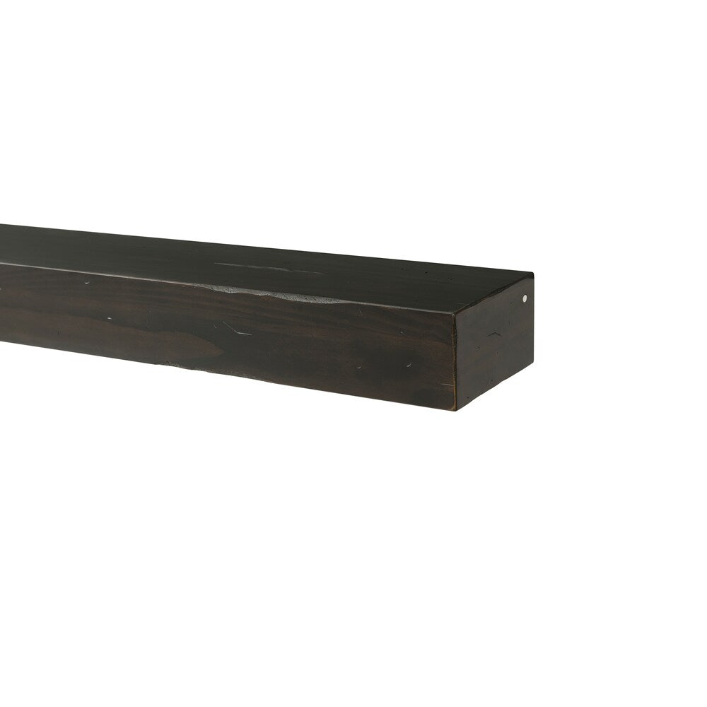 Étagère ou étagère de cheminée Shenandoah de 48 po avec finition rustique vieillie espresso
