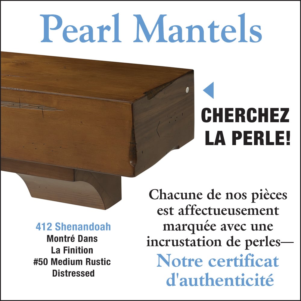 Étagère ou étagère de cheminée Shenandoah de 60 po, finition vieillie rustique moyenne