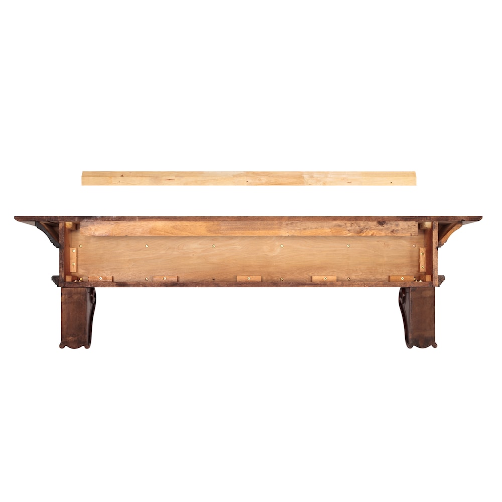 Étagère ou étagère de cheminée Devonshire 72" en cerisier rustique avec finition vieillie