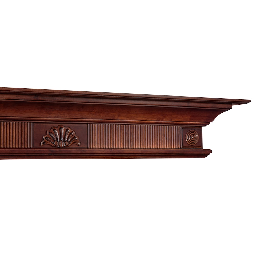 Étagère ou étagère de cheminée Devonshire 72" en cerisier rustique avec finition vieillie