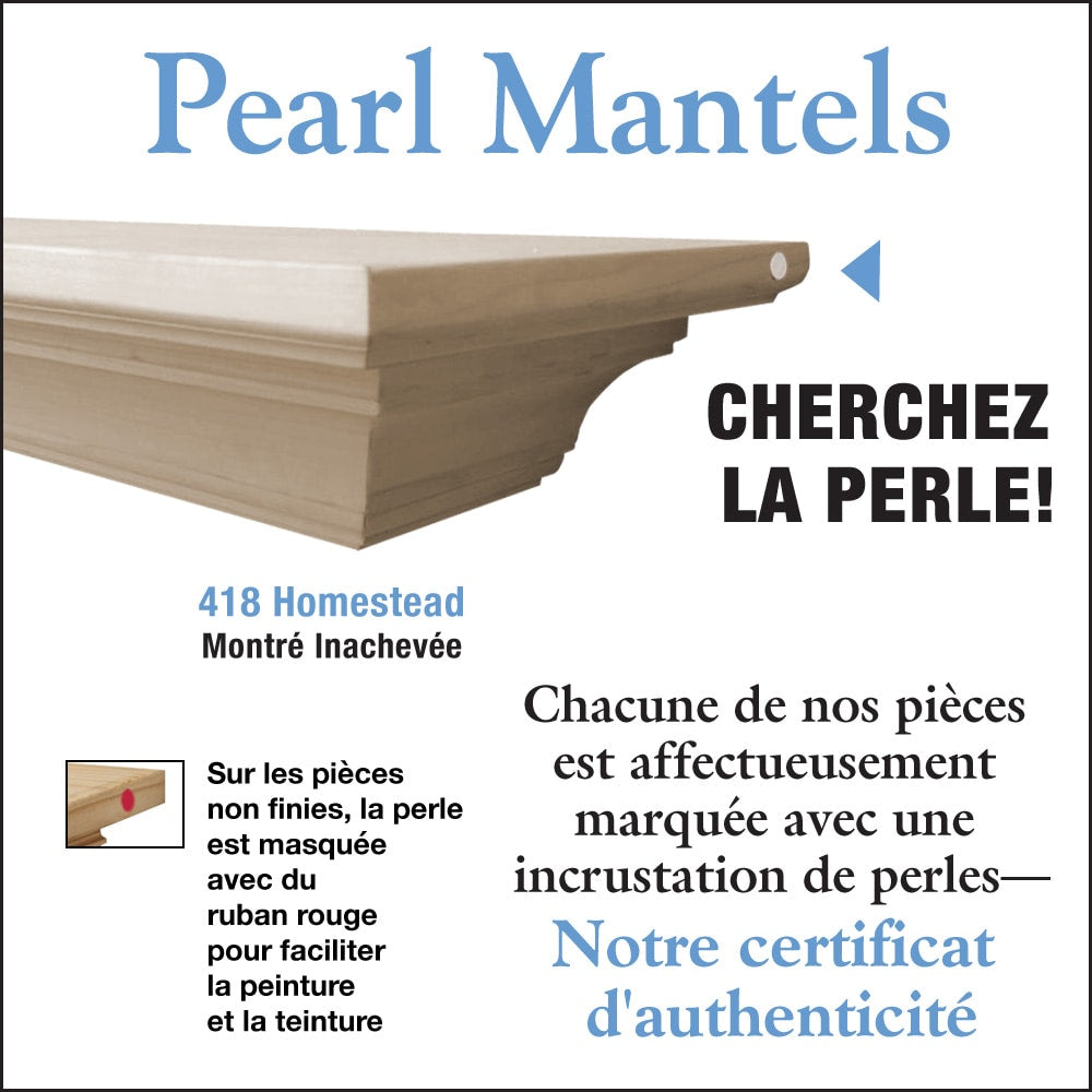 Étagère ou étagère de cheminée Homestead 72" non finie