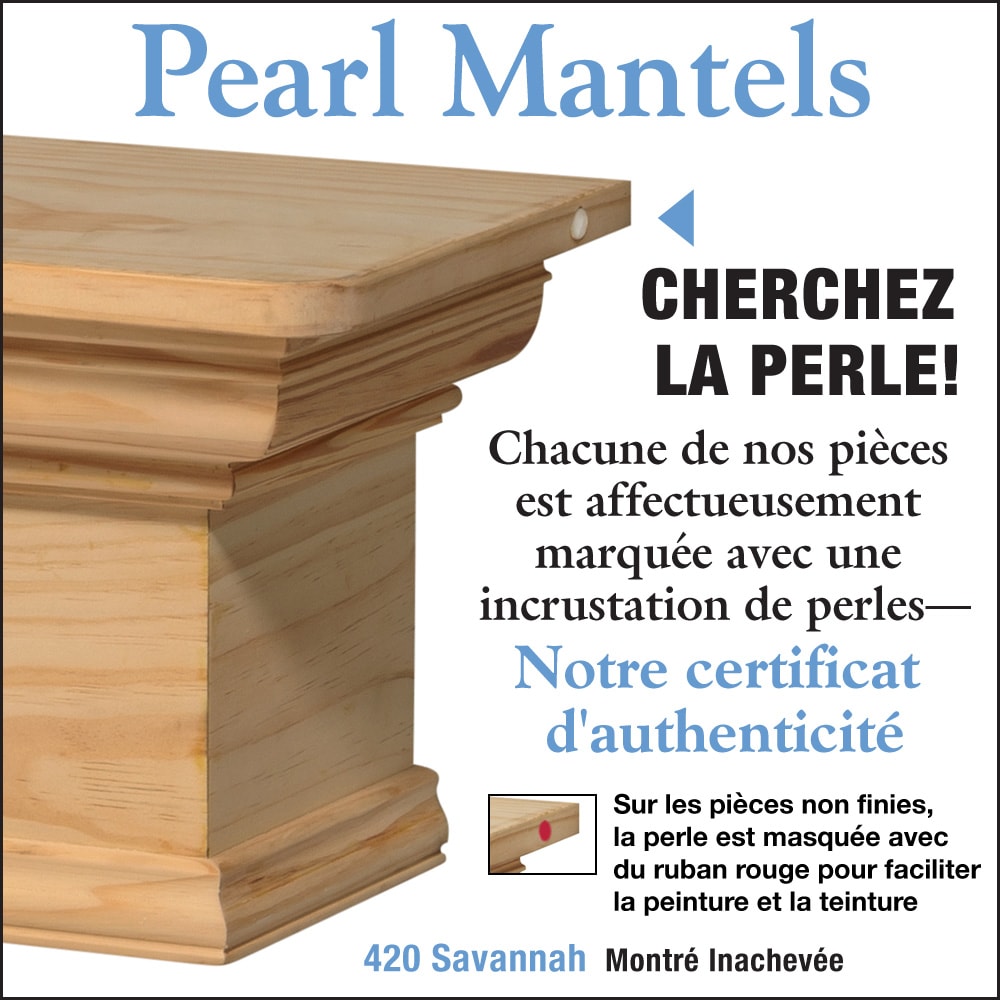L'étagère ou le manteau de cheminée Savannah de 60 po non fini